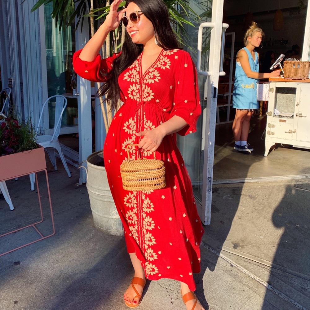 Free People Fable Embroidered Maxi Dress.  NWT.